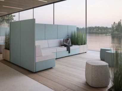 Lounge, Wartebereich, Wartezone im Scandinavian Design mit Febrü Talkline - Pape und Rohde Büroeinrichtungen Willich