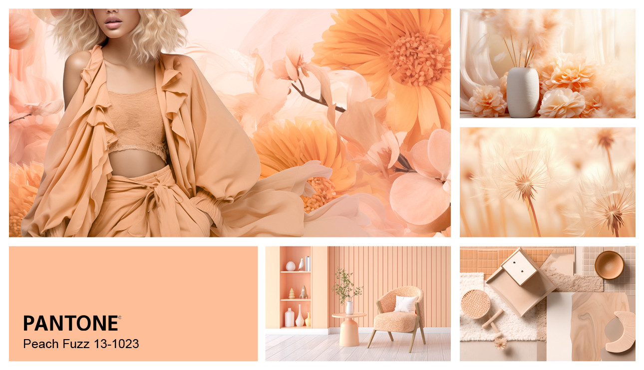 Pantone Color of the year - Peach Fuzz - MOODBOARD - PANTONE Color of the Year 2024
