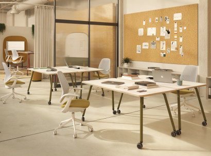 Agile Arbeitswelten mit mobilen Büromöbeln - Doppelarbeitsplatz